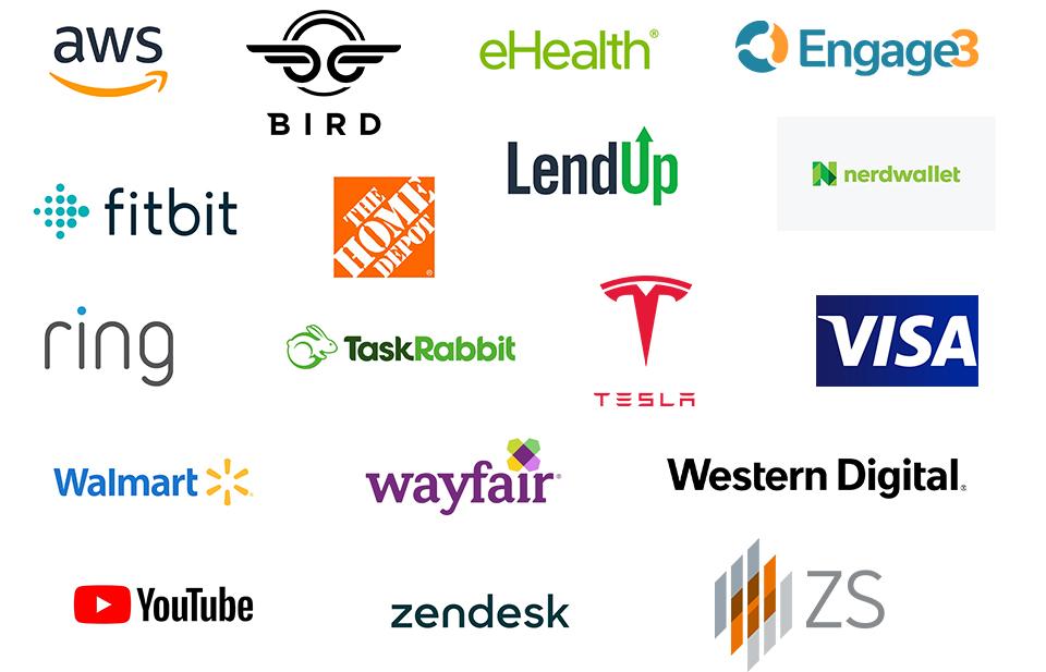 Logos of MSBA hiring companies