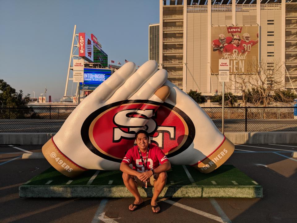 Henry Lee MBA 14 at the 49ers' stadium in Santa Clara