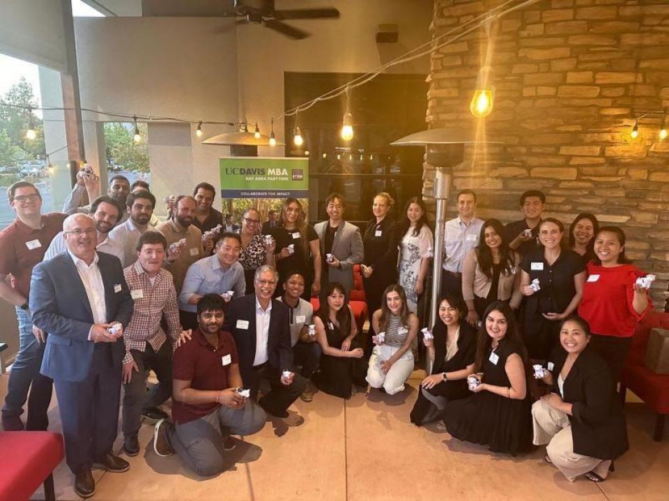 Bay Area MBA students at a welcome dinner