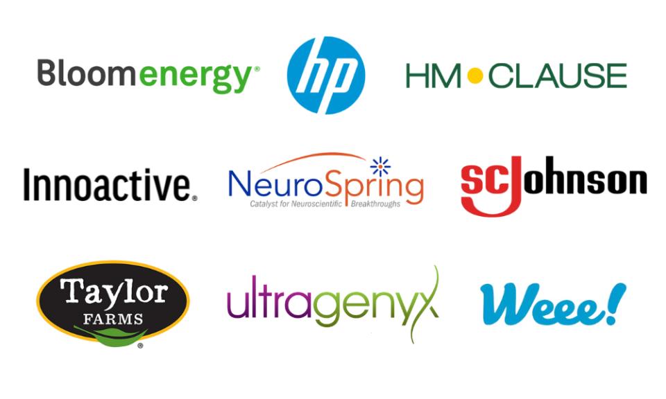 Company logos of internships for the 2024 class